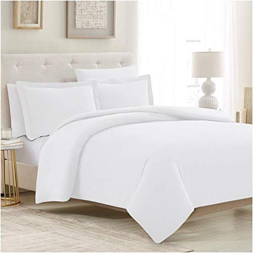 Mellanni Duvet Cover Full Size Set - 5 Pc Iconic Collection Bedding Set - Hotel Luxury, Extra Soft & Cooling - 1 Comforter Cover